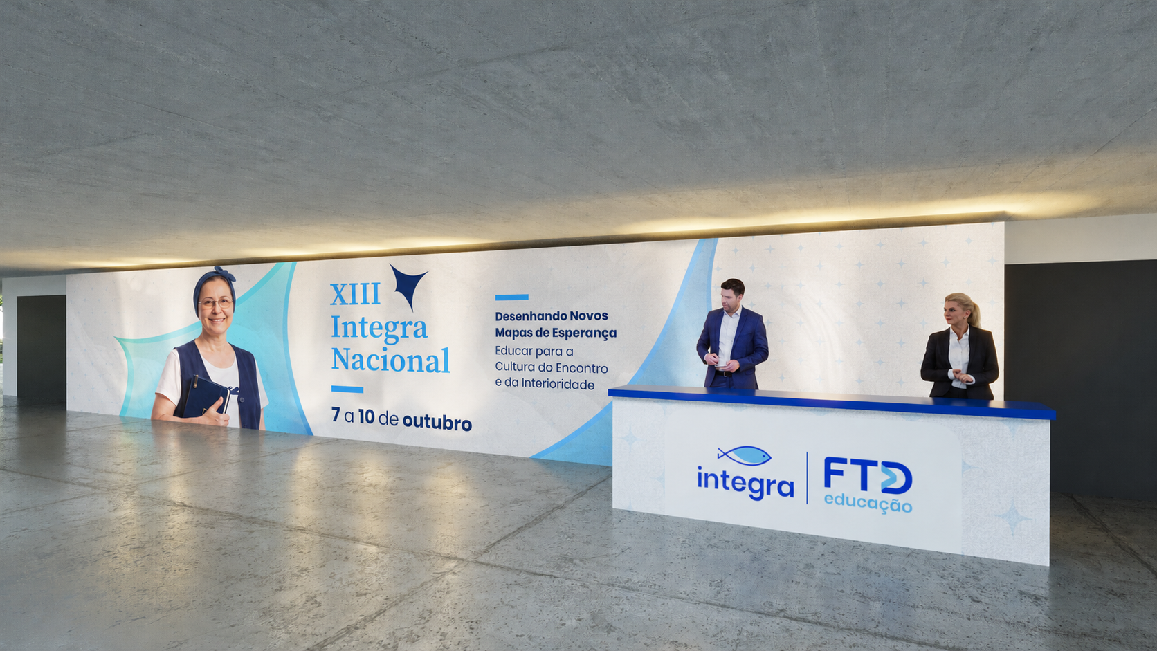 Credenciamento integrado ao KV final — projeto 3D INTEGRA 2026