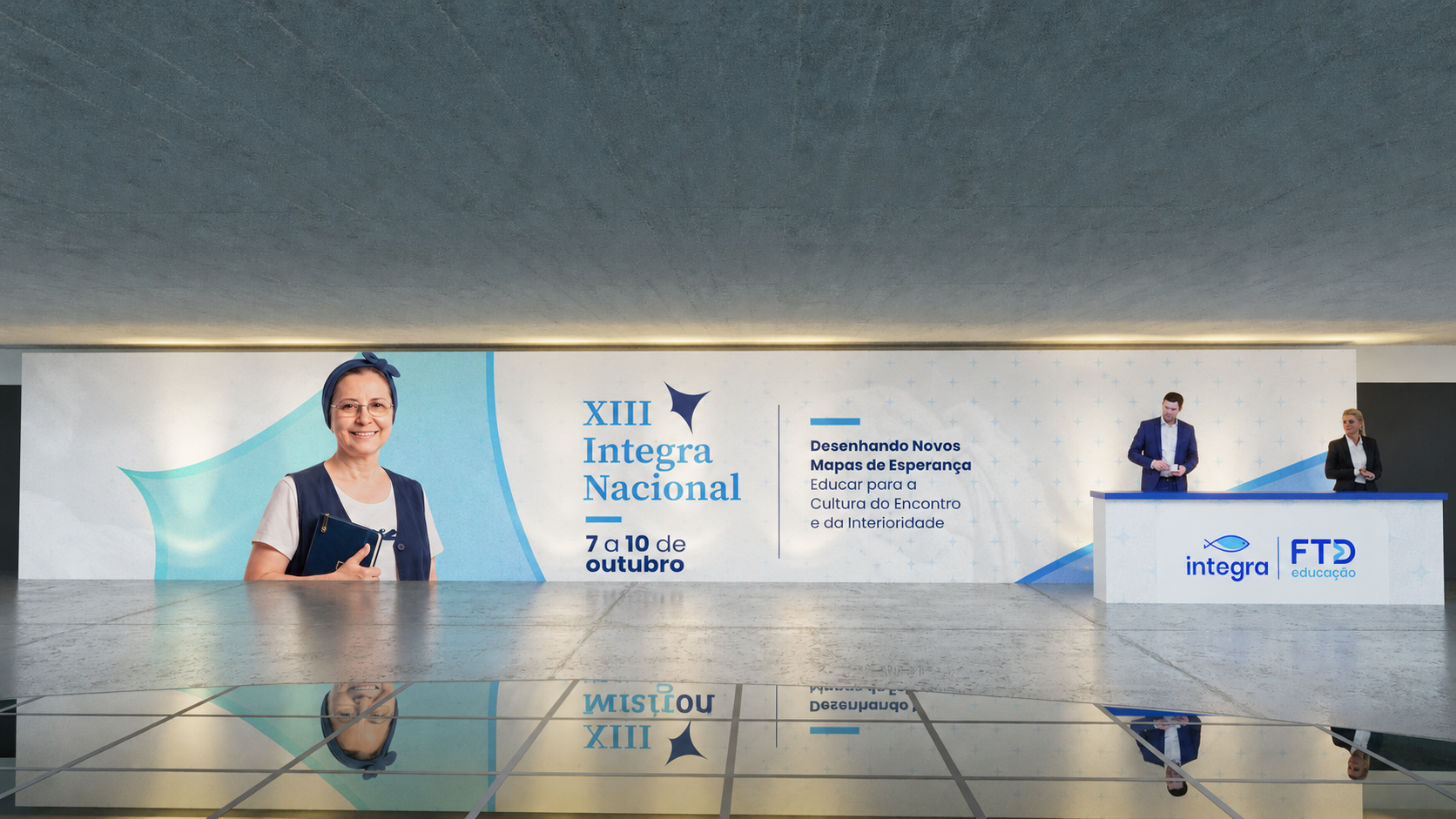Chegada e leitura frontal — projeto 3D INTEGRA 2026